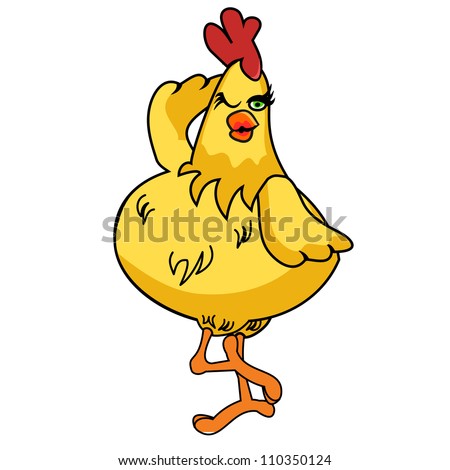 Cartoon Female Chicken