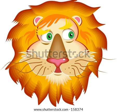 clip art lion head. stock photo : lion head
