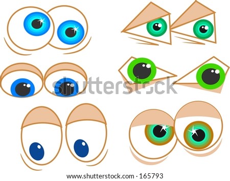 cartoon eyes clip art. stock photo : cartoon eyes