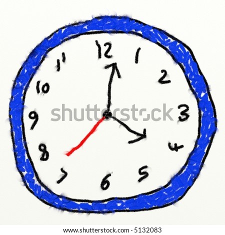 childs clock drawing