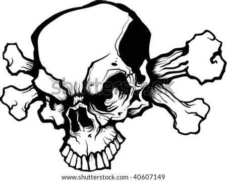 Skull And Crossbones Stock Vector Illustration 40607149 : Shutterstock