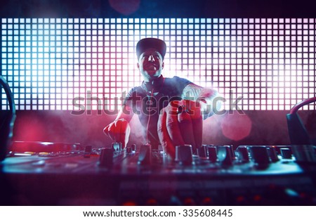 DJ on Turntables
