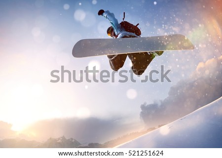 Snowboarder in Flight