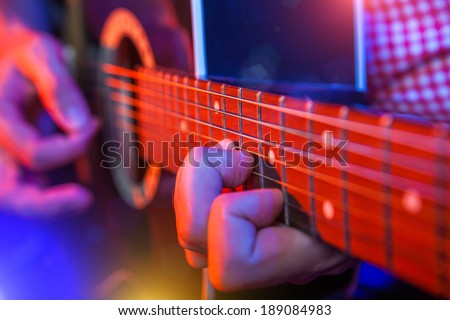 Rock star Playing Live solo on Guitar