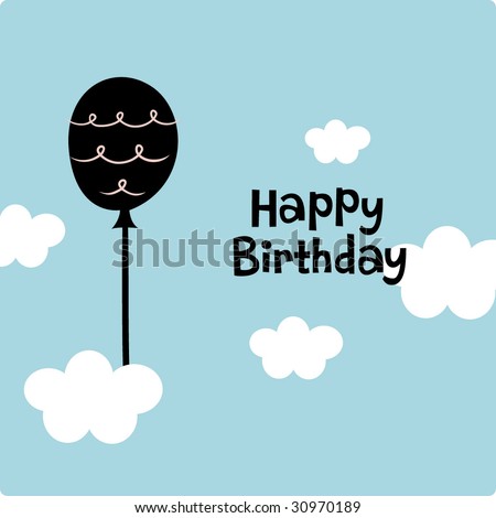Balloon Birthday Card Design Stock Vector 30970189 : Sh