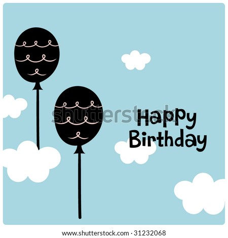 Balloon Birthday Card Design Stock Vector 31232068 : Sh