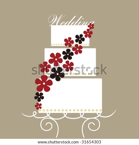 stock vector wedding card design