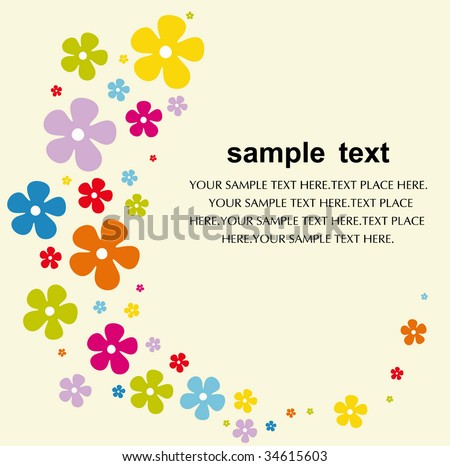 Flower Cards on Flower Card Design Stock Vector 34615603   Shutterstock