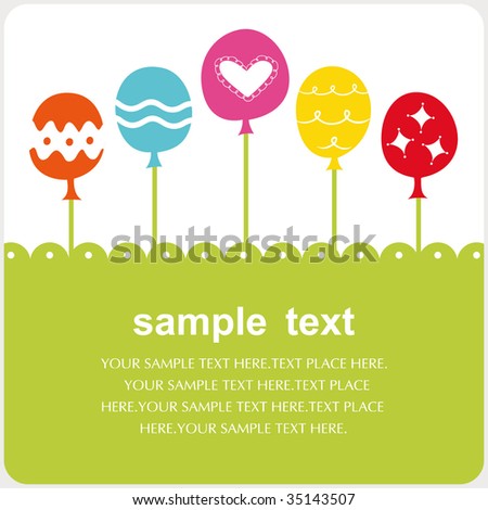 Balloon Birthday Card Design Stock Vector 35143507 : Sh