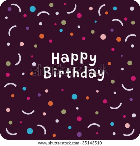 Vector Birthday Card Design - 35143510 : Shutterstock