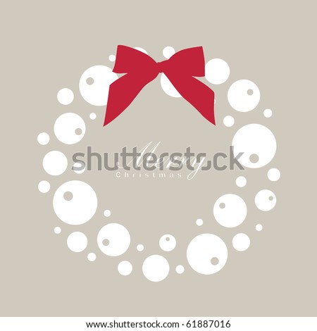 Christmas Wreath Card Template Stock Vector Illustration 61887016