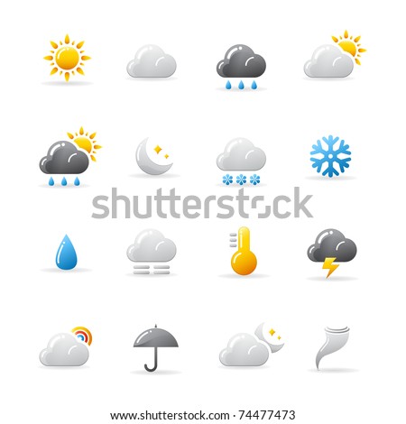 weather icons snow. stock vector : Weather icons