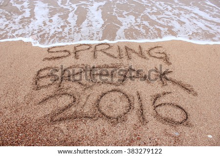 Spring Break 2016 Sand Writing