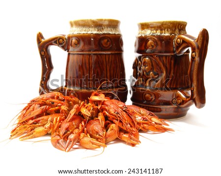 Beer with crayfish