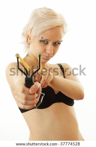 SLINGSHOTS - Basic Information Stock-photo-pretty-athletic-girl-to-aim-a-slingshot-at-you-isolated-on-white-37774528