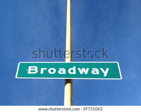 Broadway Street Name Sign