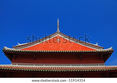 Tainan Official God of War Temple\'s Rooftop