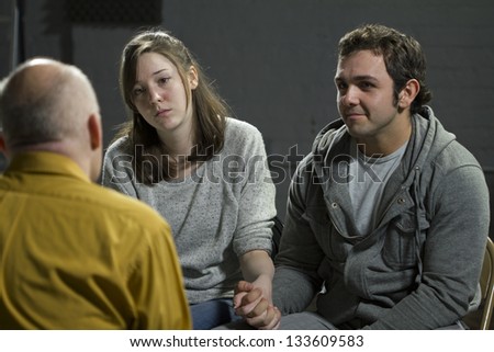 Young couple at couples\' therapy