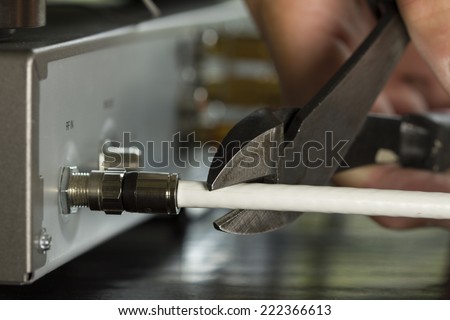 Cutting Cable TV Cable