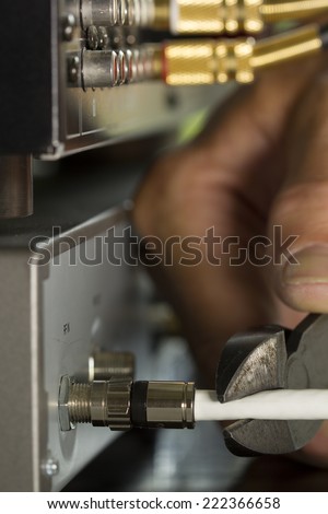 Cutting Cable TV Cable