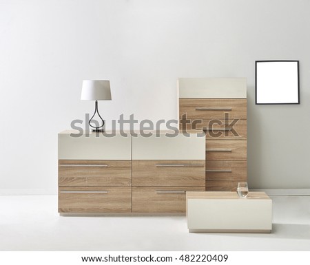 modern bedroom dresser drawers and cabinets set