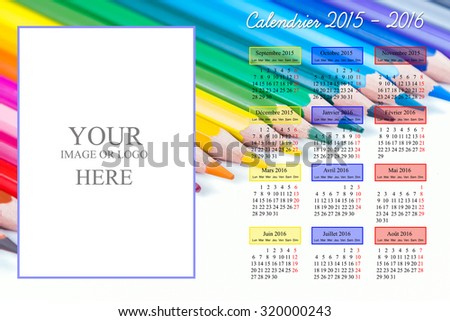 School calendar 2015 - 2016