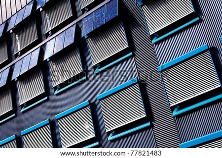 Block of Flats with photovoltaic cells