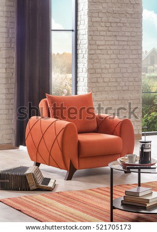 Modern armchair in Luxury Living Room