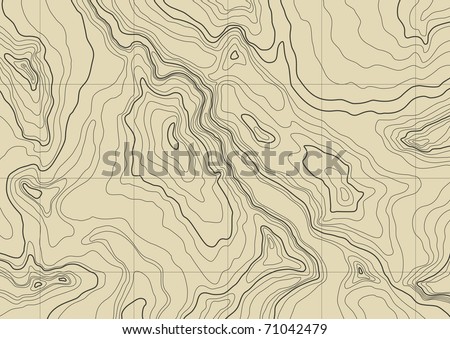 topographic map symbols. abstract topographic map