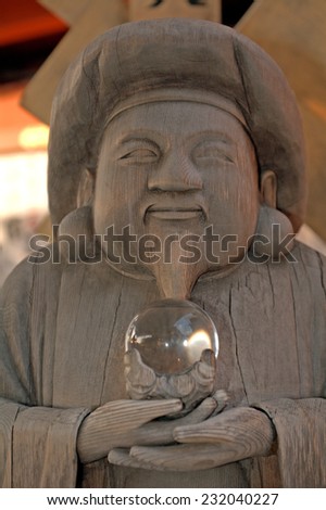 KYOTO, JAPAN - OCTOBER 26: Daikoku Bodhisattva at October 26, 2014 in Kyoto, Japan. Daikoku is the holy ghost of fortune and business.