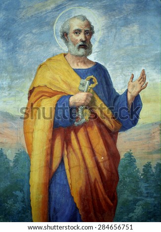 ITALY, ROME - FEBRUARY 21: St. Paul at February 21, 2003 in Rome, Italy. Rome is a strict Roman Catholic city, religious paintings can be found everywhere.