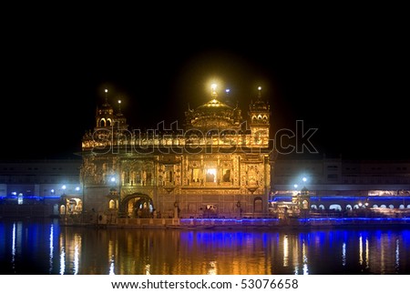 golden temple at night. images The Golden Temple in