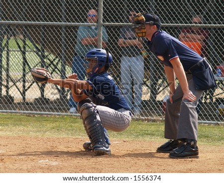 baseball catcher and umpire