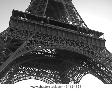 Black And White Eiffel Tower Comforter. Paris in lack and white