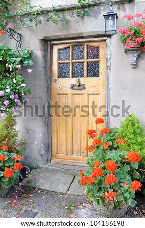 Cottage Front Doors on Front Door Of An Old English Cottage Stock Photo 104156198