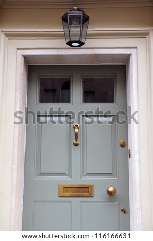 Front Door Exterior Detail of am Attractive Georgian Era London Town House