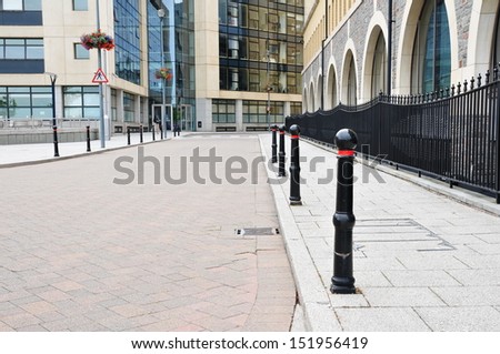 Street View in a the Central Business District of a Typical English City