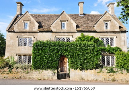 Exterior of an Old English Country Farmhouse