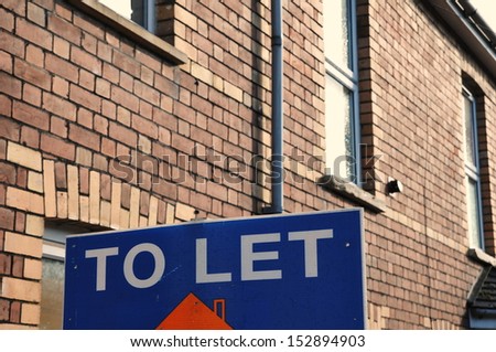 To Let Sign Outside A London Town House
