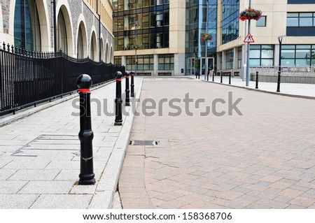 Urban View Of An Empty High Street In A Typical English City Centre