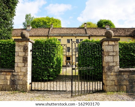 Gated Entrance of a Beautiful Victorian Era English Country House