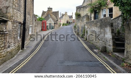 Street View in a Typical English Town - Namely Bradford on Avon in Wiltshire England