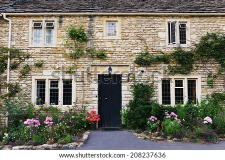 Exterior View of an Attractive Old English Cottage