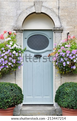 Front Door of a Beautiful Old English Cottage