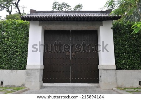 View of an Old Asian Mansion Gateway
