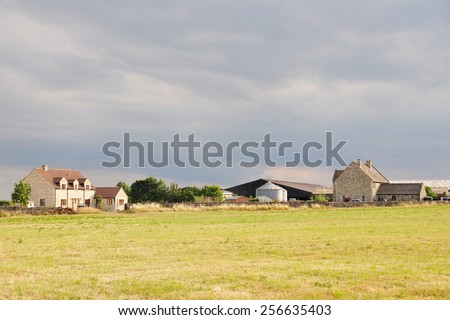 View of a Farmland Field in Rural England