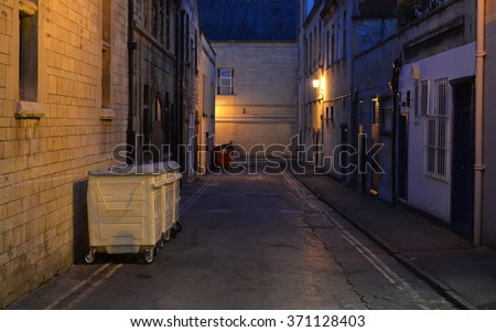 Inner City Dark Alleyway Background