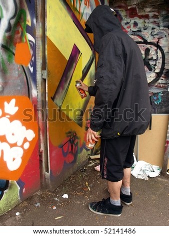 Graffiti Artists Uk. stock photo : BRISTOL, UK