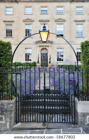Beautiful Town House with Ornate Iron Gate