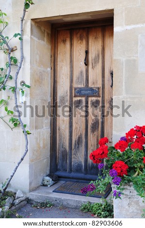 Front Door of an Old English Cottage